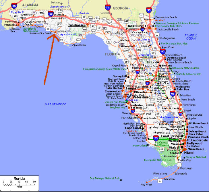 Show Panama City Florida On A Map