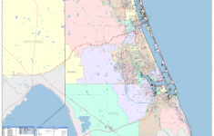 Port St Lucie FL Metro Area Wall Map Color Cast Style By MarketMAPS