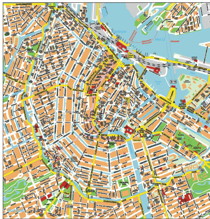 Printable.City Map Amsterdam