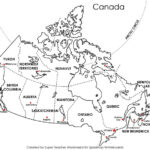 Printable Blank Map Of Canada With Provinces And Capitals Free