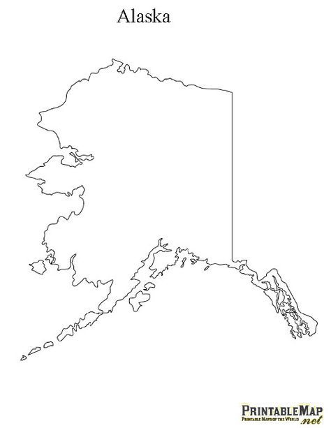 Printable Map Of Alaska Alaska Map Alaska Party Alaska Art