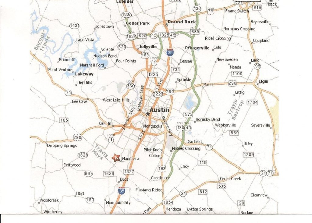 Printable Map Of Austin Texas And Surrounding Cities Neighborhoods 