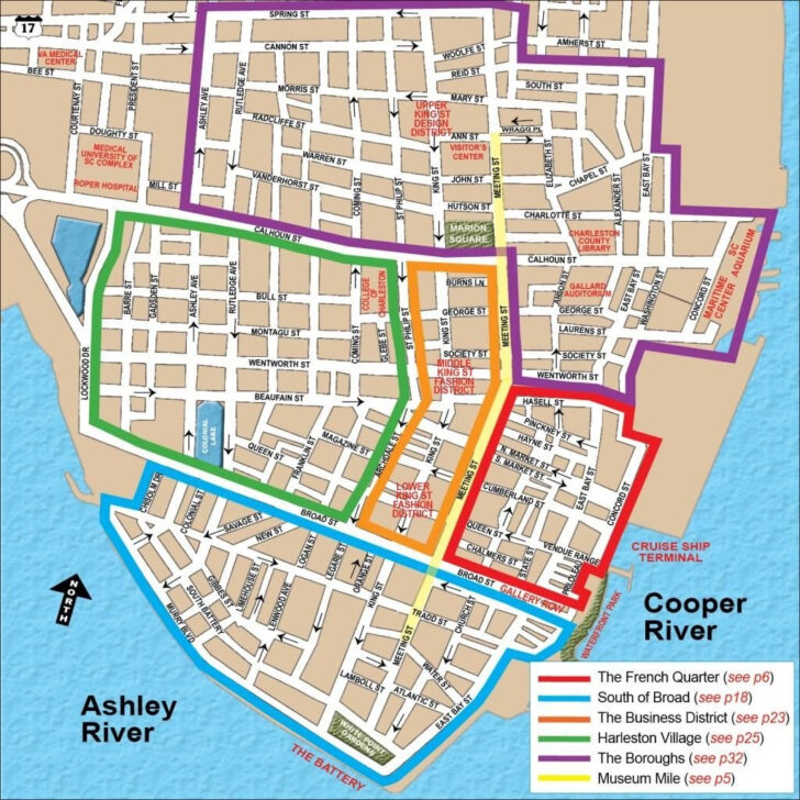 Printable Map Of Charleston Sc