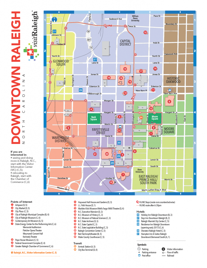 Printable Map Of Downtown Raleigh Nc Printable Maps