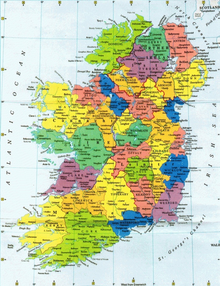 Free Printable Map Of Ireland And Scotland