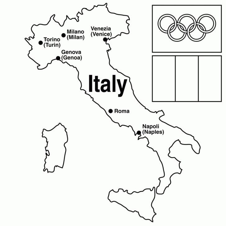 Map Of Italy For Children To Colour