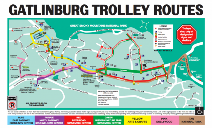 Printable Map Of Pigeon Forge And Gatlinburg