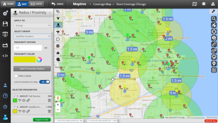 Printable Radius Map