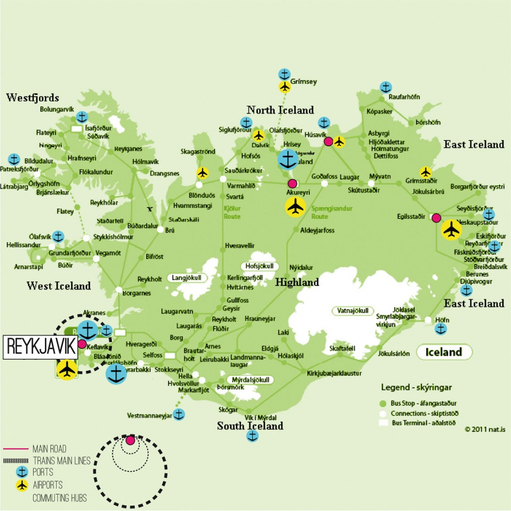 Printable Road Map Of Iceland Printable Maps