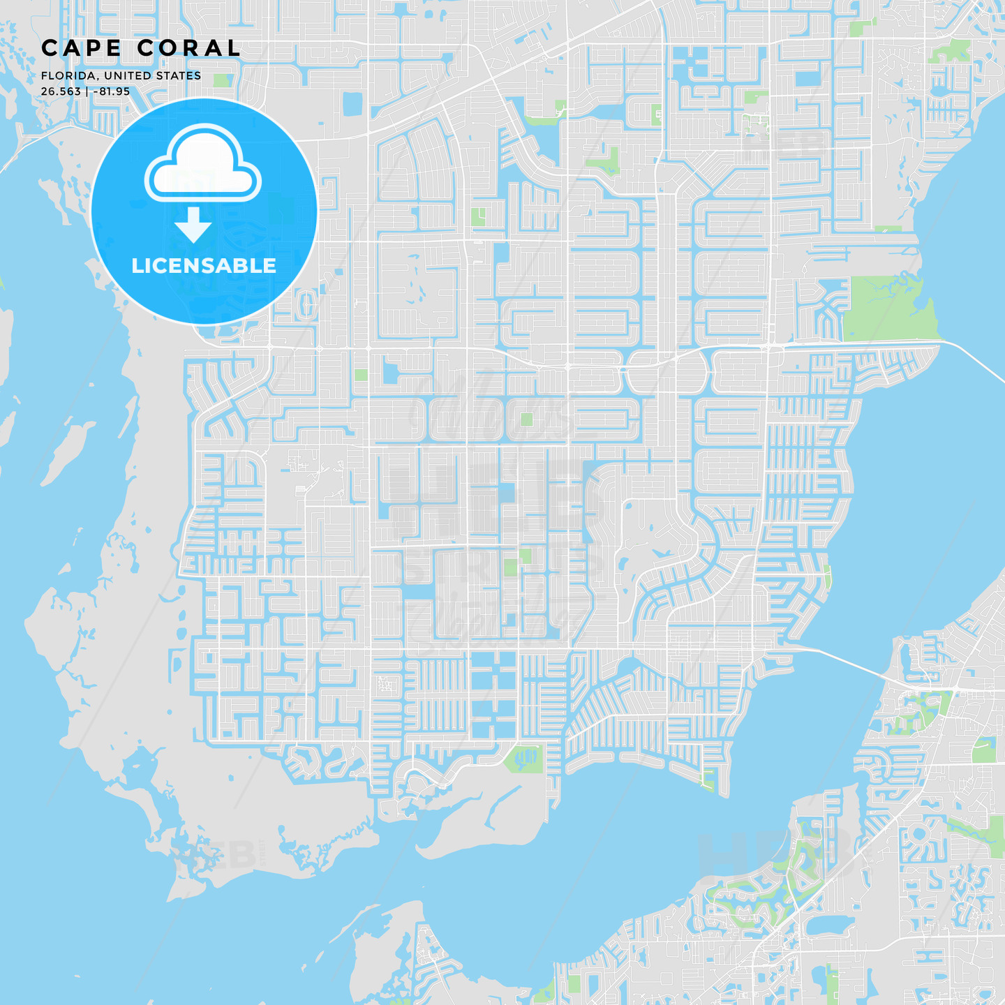 Printable Street Map Of Cape Coral Florida HEBSTREITS Maps And Sketches