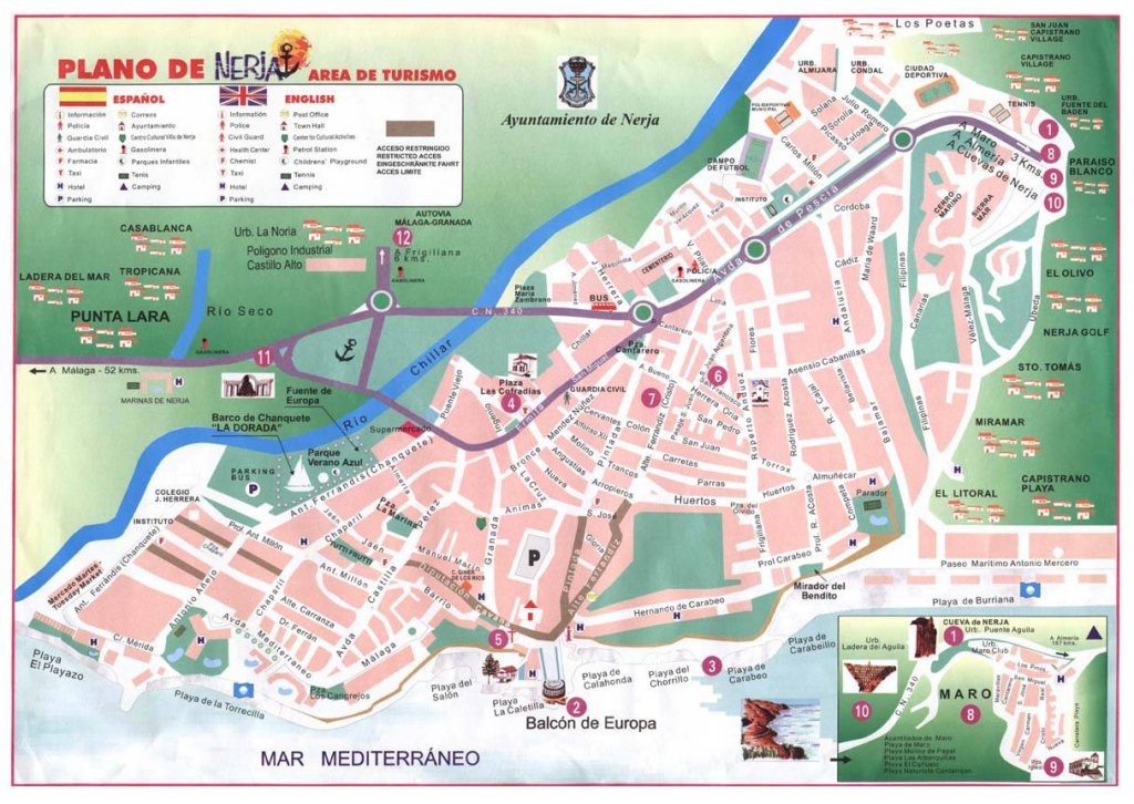 Printable Street Map Of Nerja Spain Printable Maps