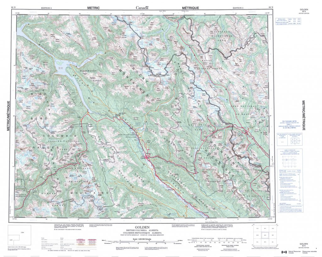 Printable Topographic Map Of Golden 082N Ab Printable Topo Maps 