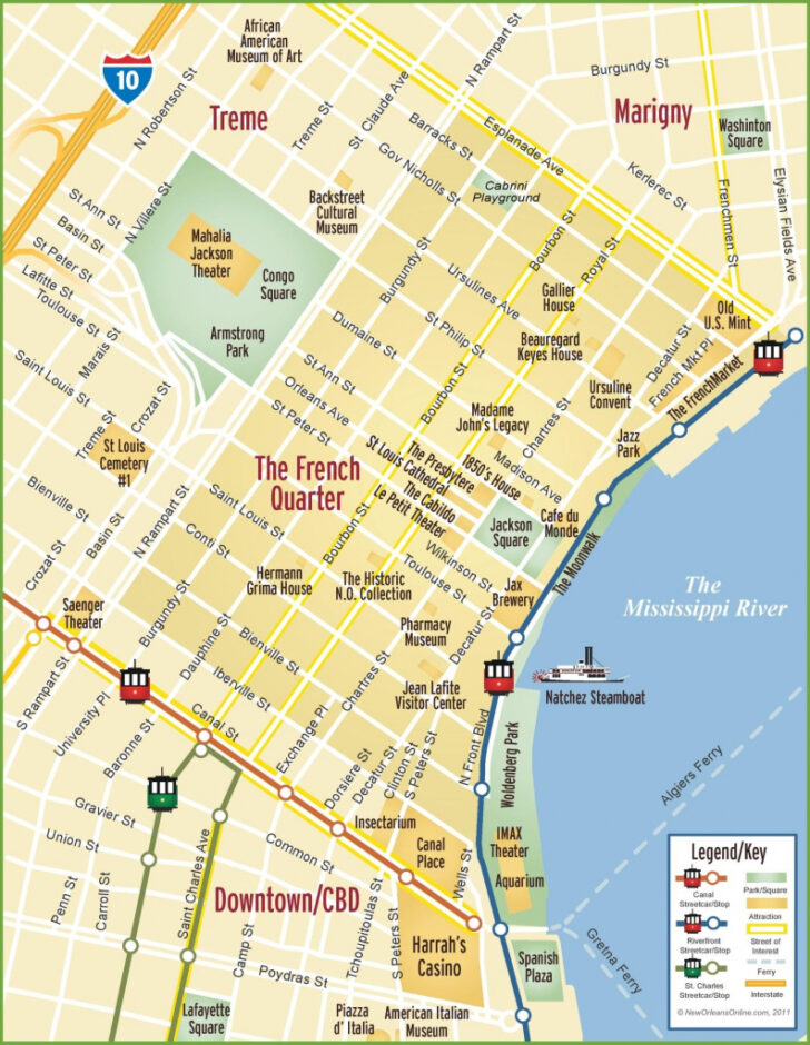 Printable Walking Map Of New Orleans