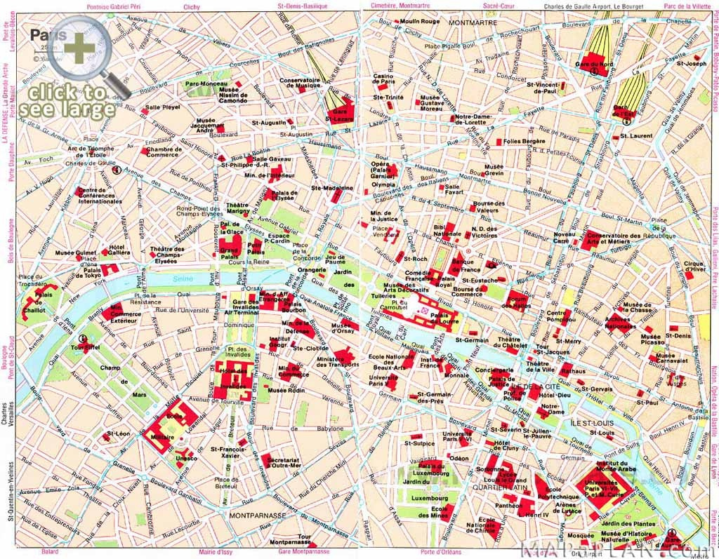 Printable Walking Map Of Paris Printable Maps