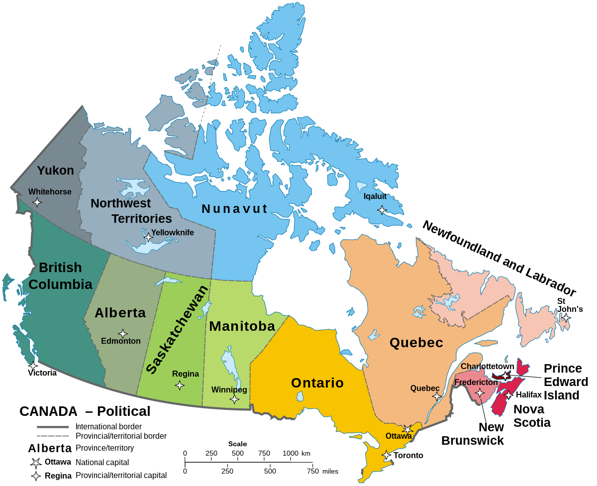 Provinces And Territories Of Canada Wikipedia