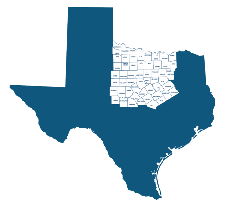 North Texas County Map