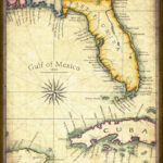 Retro Style 1960S Tourist Map Of The Florida Keys 2844 1278 In
