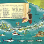 Retro Style 1960s Tourist Map Of The Florida Keys 2844 1278 Map