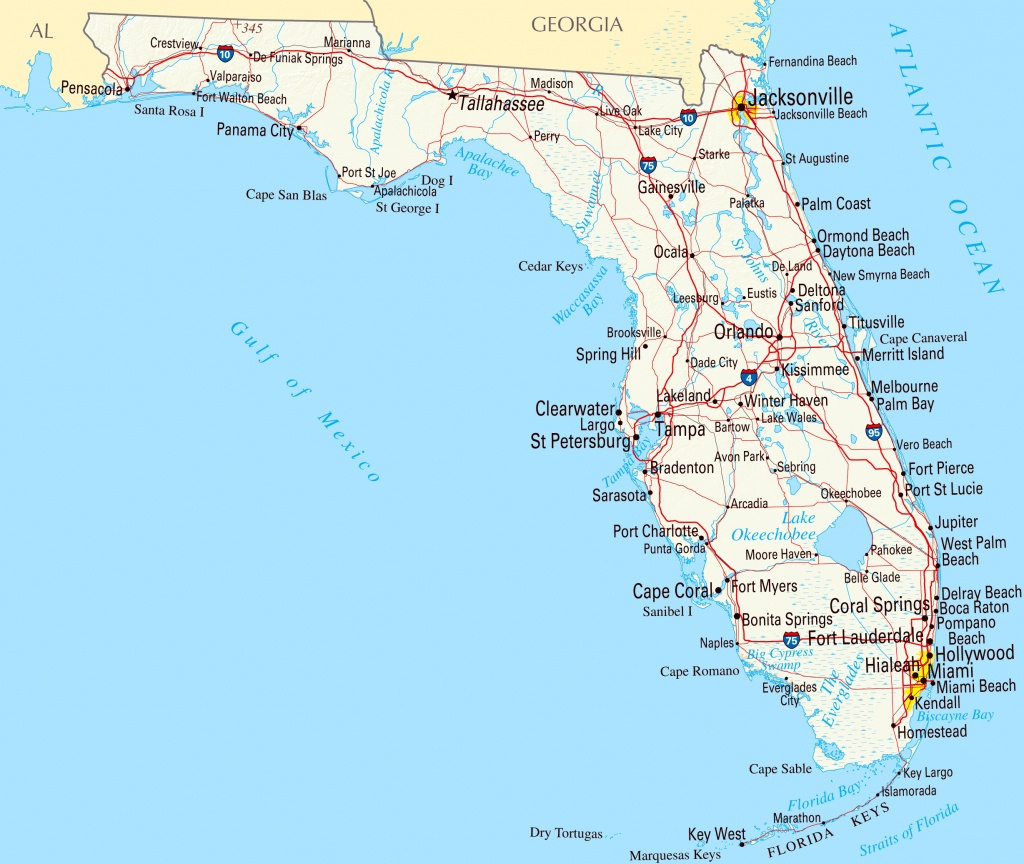 Road Map Of Florida Panhandle Printable Maps