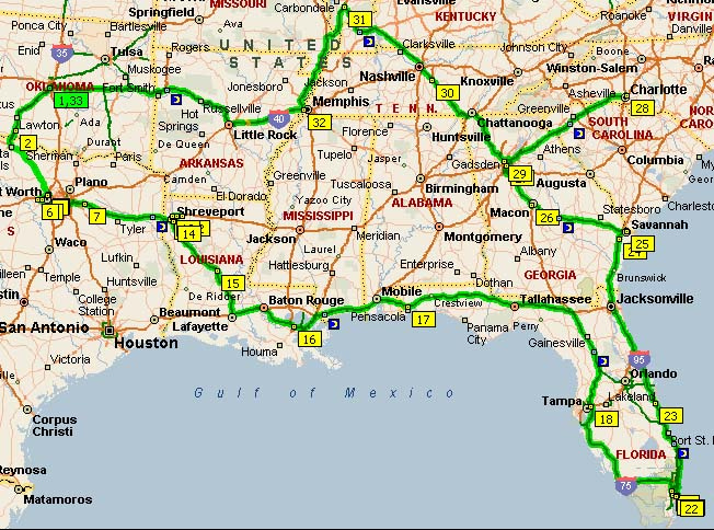 Road Map Of Georgia And Florida Together Road Map