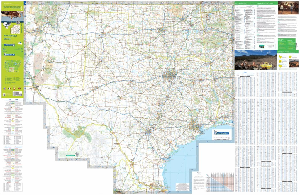 Road Map Of Oklahoma And Texas