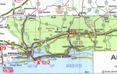 Road Map Of South Alabama And Florida Panhandle Road Map