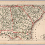 Road Map Of South Carolina Georgia And Florida