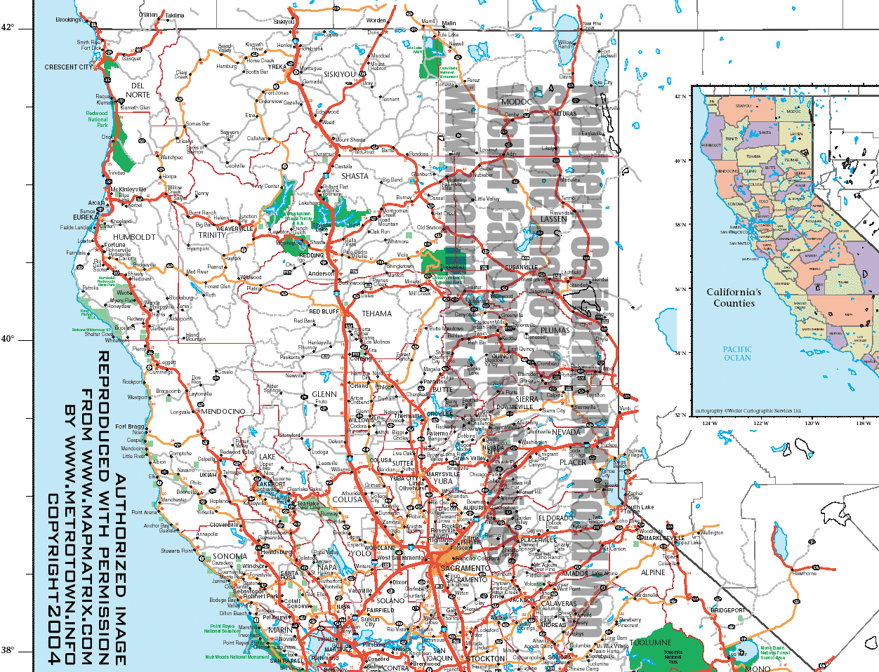 Road Map Of Southern Oregon And Northern California Printable Maps