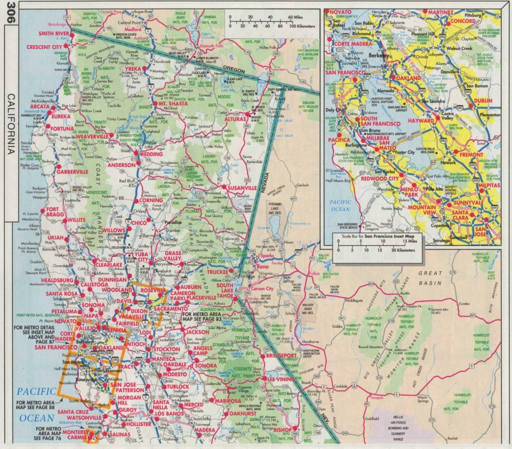 Road Map Of Southern Oregon And Northern California Printable Maps