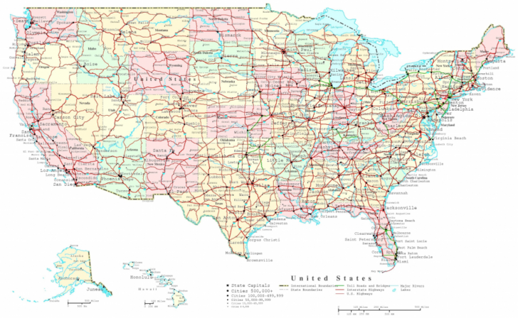 Printable Road Maps By State