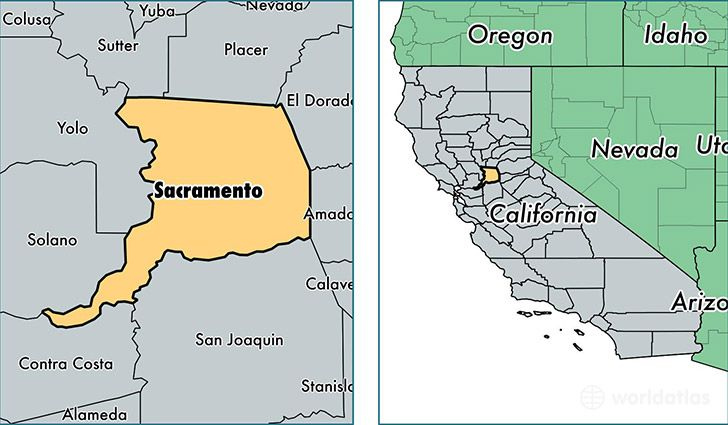Map Of Sacramento County California