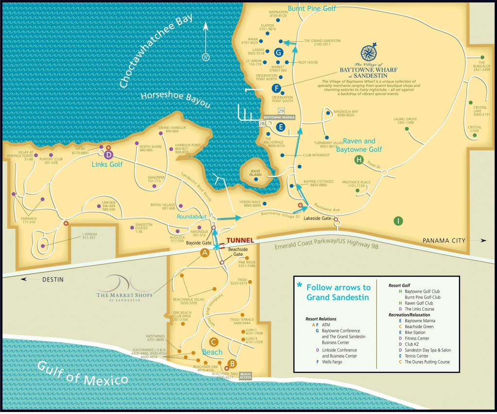 Sandestin Florida Map Printable Maps