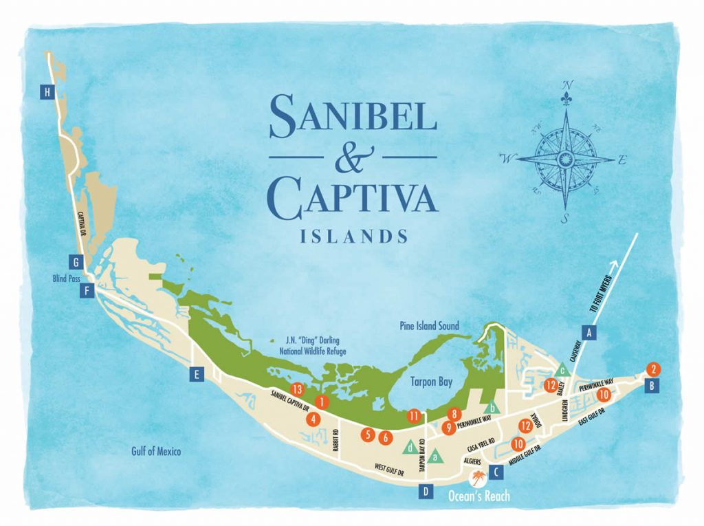 Sanibel Island Map To Guide You Around The Islands Annabelle Island 