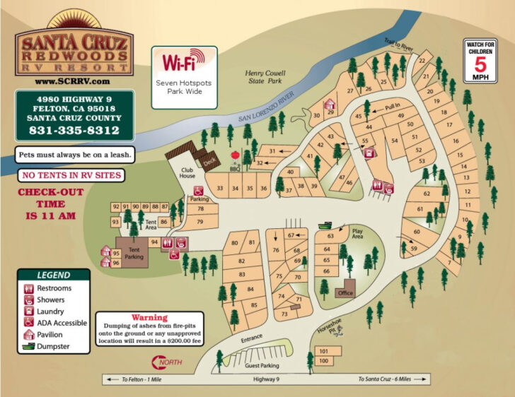 Rv Parks California Map