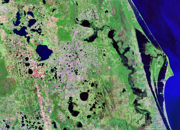 Satellite Map Of Orlando Florida