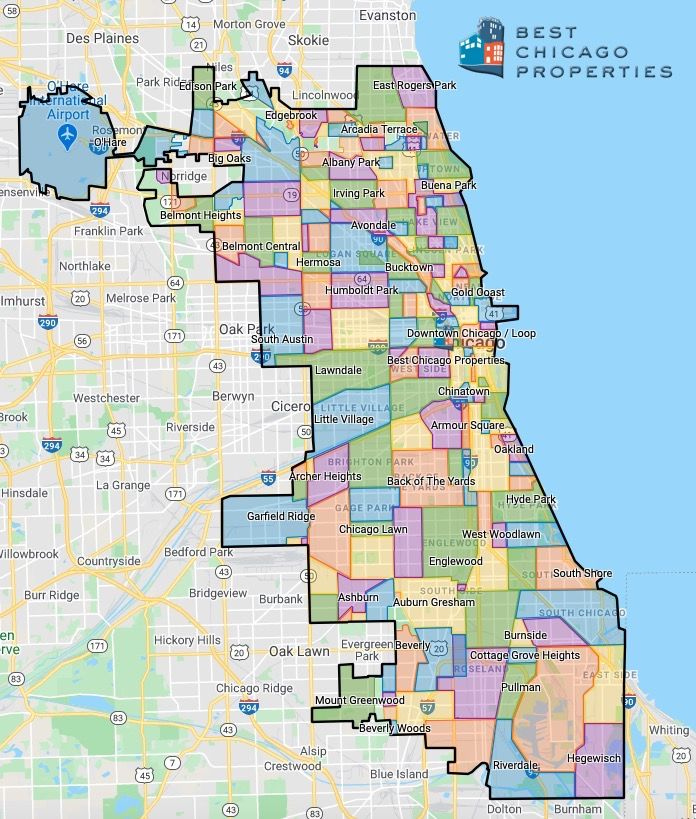 Search Chicago Real Estate By Neighborhood Map Chicago Real Estate 