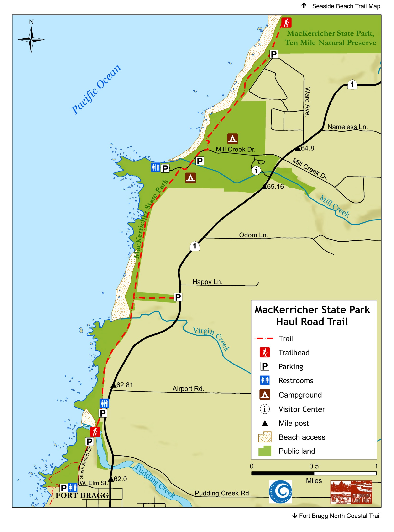 Seaside Beach Northern Coastal Trails Mendocino Land Trust 2019 