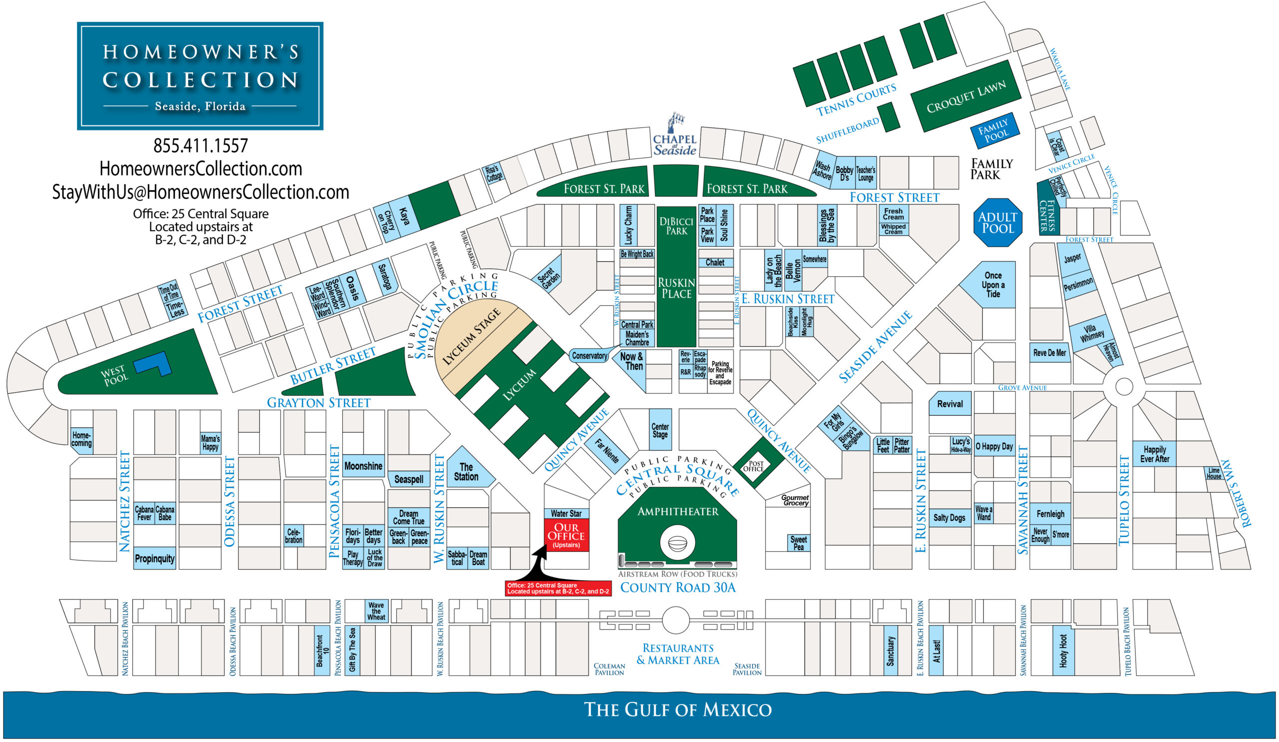 Seaside Florida Cottage Map