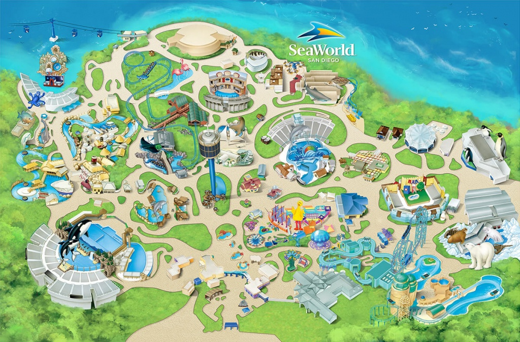 Seaworld Orlando Theme Park Map Orlando Fl Mappery Aquariums 