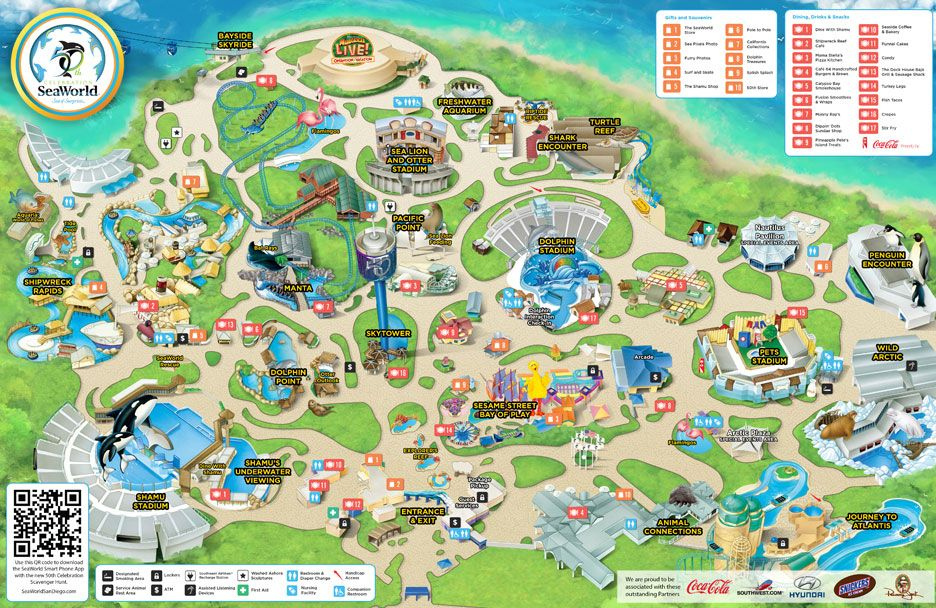 SeaWorld San Diego Park Map Seaworld San Diego San Diego Map San 