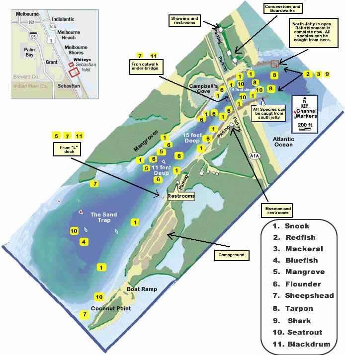 Sebastian Inlet Florida Map