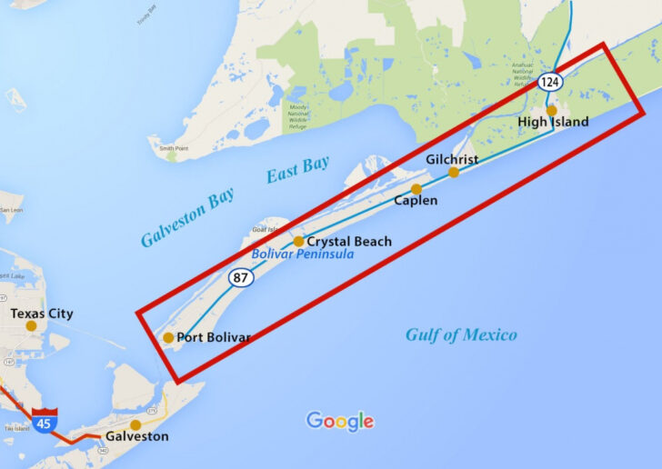 Crystal Beach Subdivision Map Texas