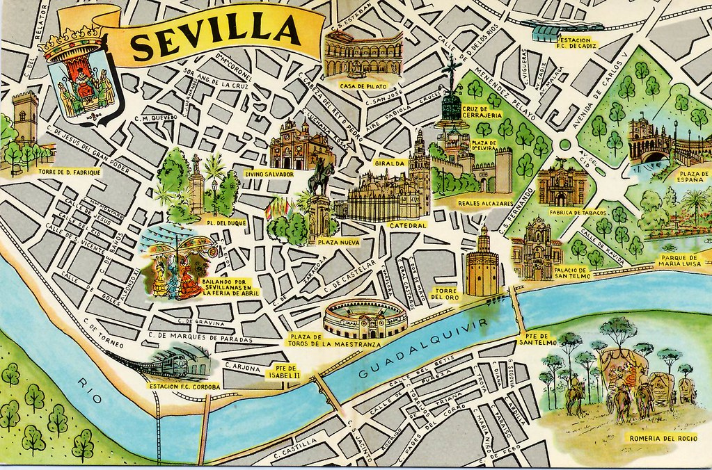 Sevilla Map Card Colecci n De Mapas De Las Capitales De Pr Flickr