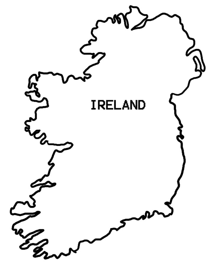 Printable Black And White Map Of Ireland