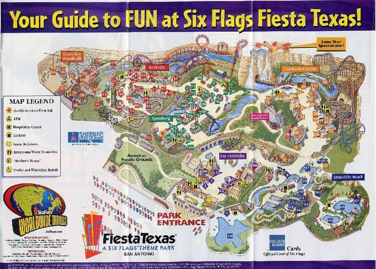 Six Flags Fiesta Texas Six Flags Fiesta Texas Six Flags Map