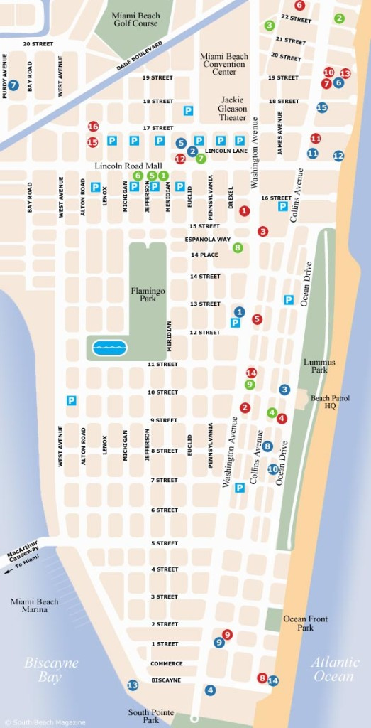 South Beach Map South Beach Magazine