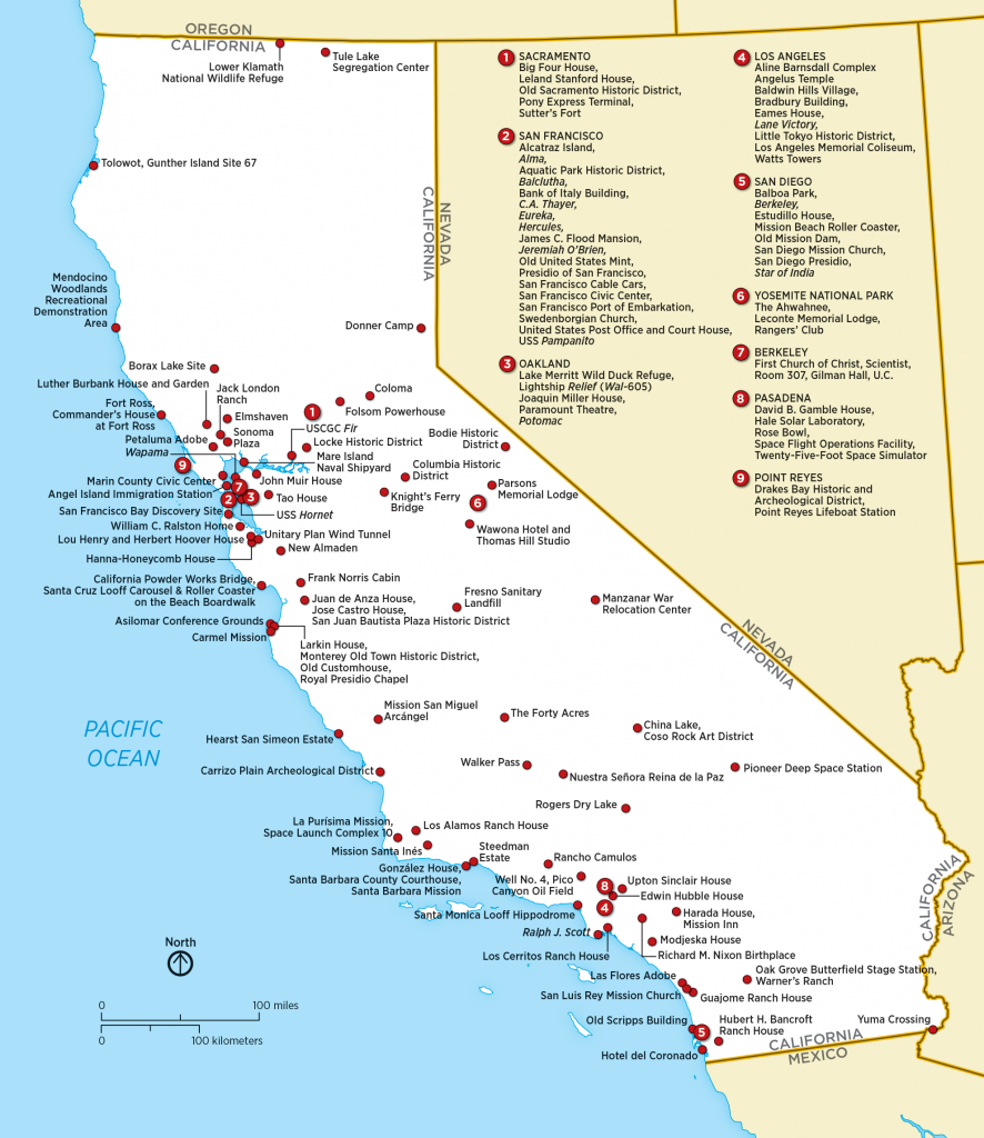 Southern California National Parks Map Free Printable Maps