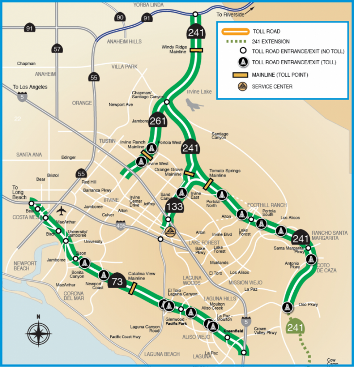 California Toll Roads Map
