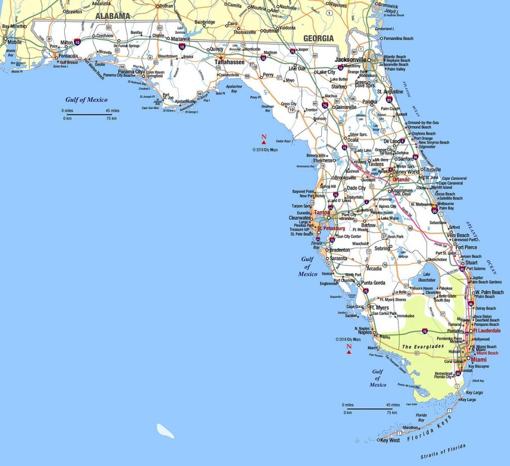 Southern Florida Aaccessmaps Highway Map Of South Florida 