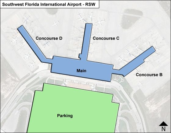 Southwest Florida RSW Airport Terminal Map